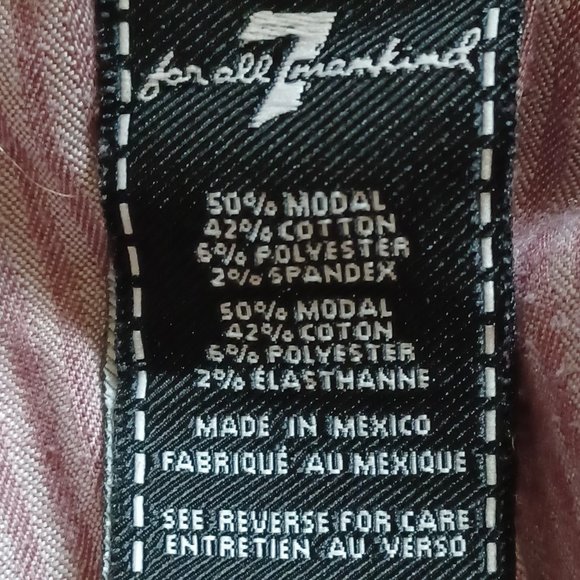 EUC 7 For All Mankind Skinny Coated Bordeaux Ankle Jeans Size 30 - Picture 8 of 9